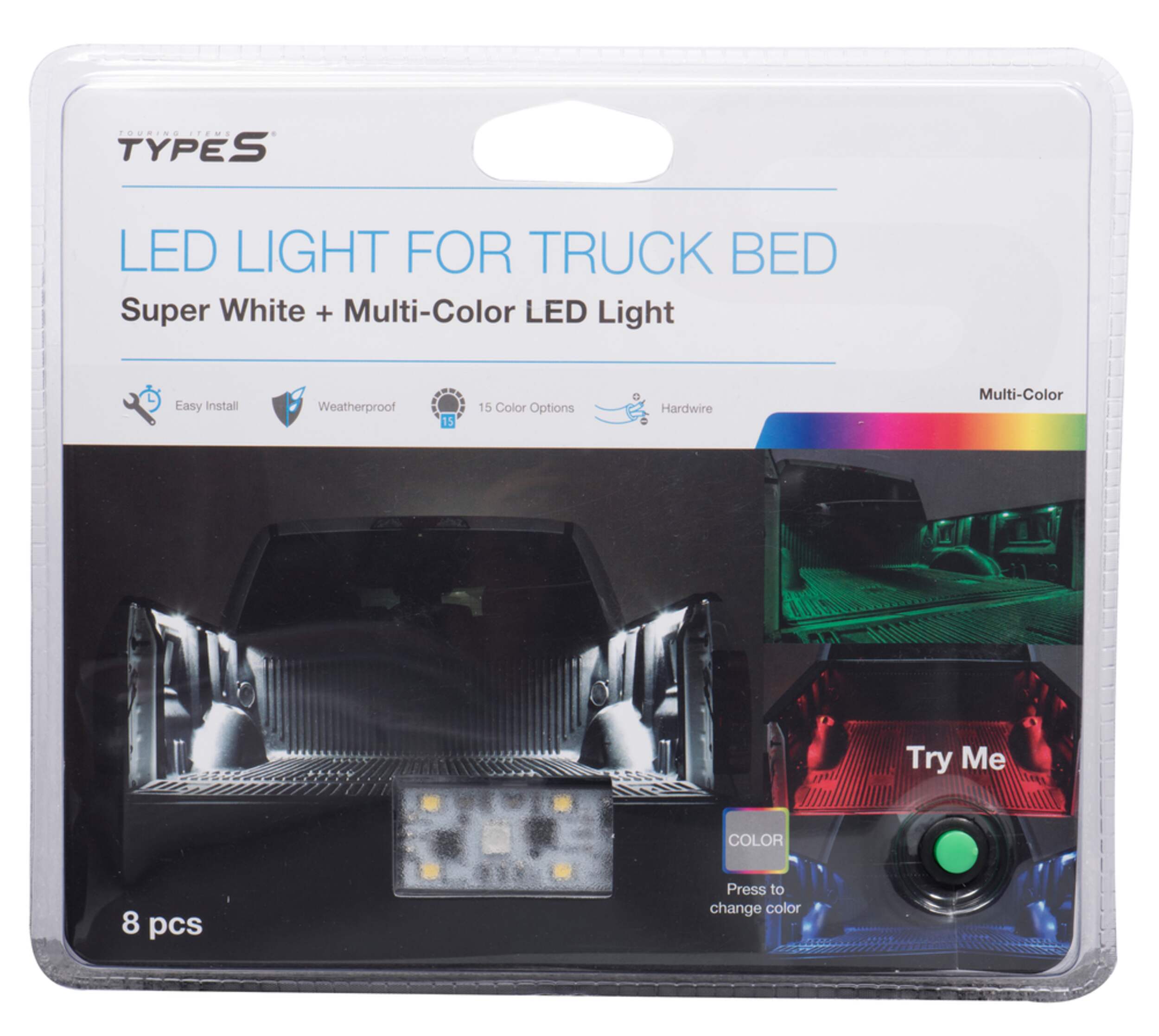 TypeS Truck Bed LED Lighting Kit Front_Flat