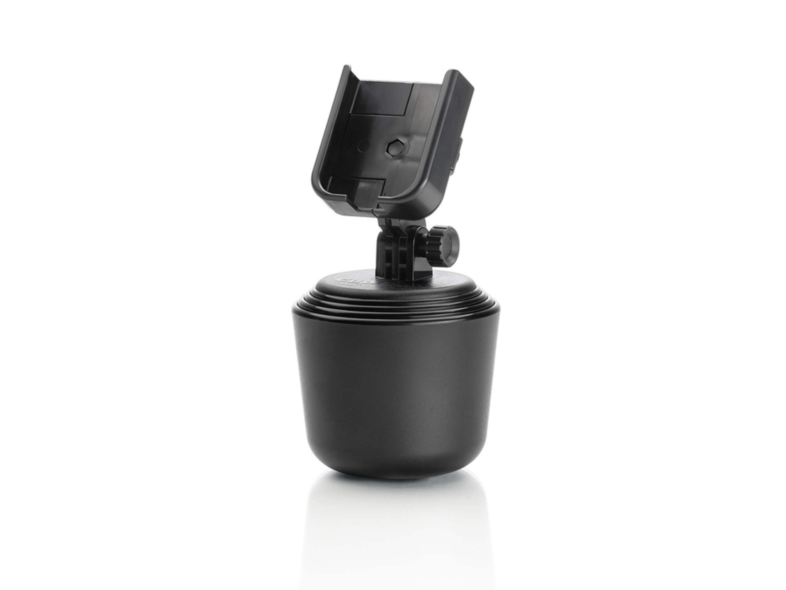 WeatherTech CupFone with Adjustable Tilt, Black Front_Three_Fourths_Angled_Left