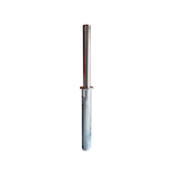 Annt Stainless Steel Retractable Driveway Bollard Front_Flat