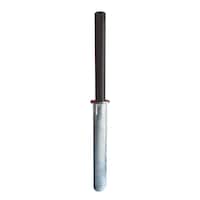 Annt Black Powder Coated Retractable Driveway Bollard Front_Flat