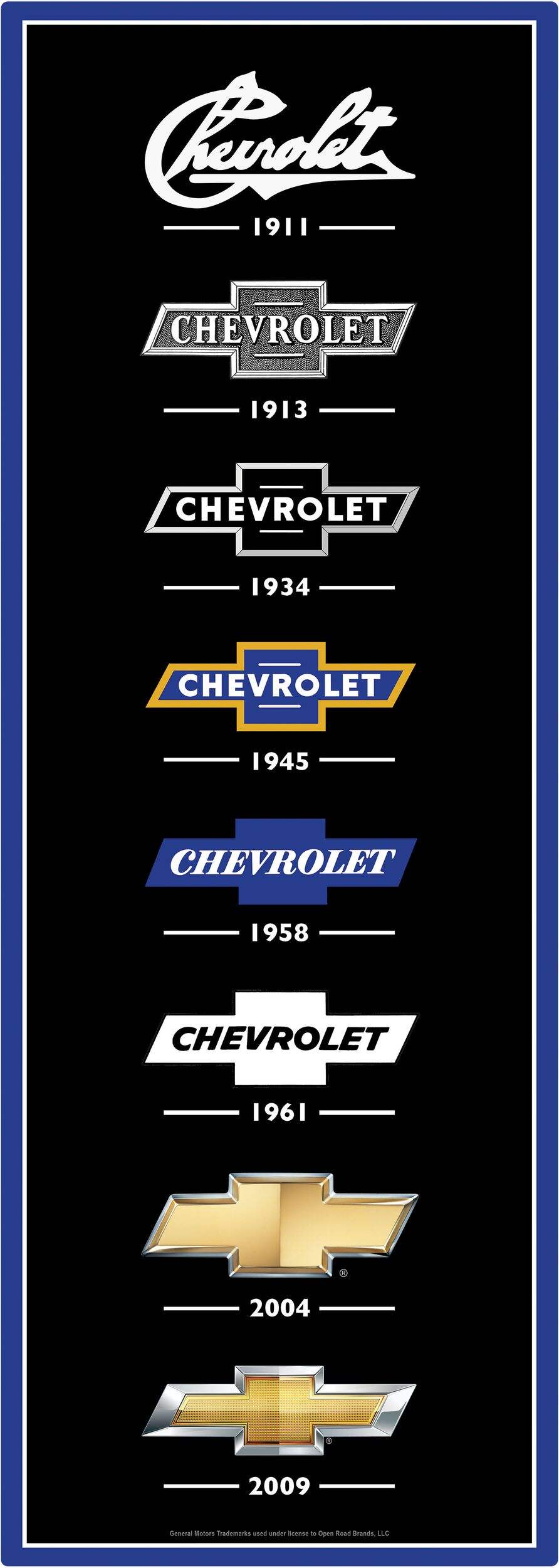 Écriteau en bois, évolution de Chevrolet Front_Flat