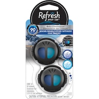 Refresh Your Car! Dual Scent New Car/Cool Breeze Vent Clip, 2-pk Front_Flat