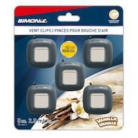 Simoniz Vanilla Vent Clip Air Freshener, 5-pk Front_Flat