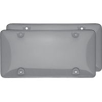 Cruiser Tuf Bubble Smoke License Plate Frame, 2-pk for Offroad/Showroom Use Only Front_Flat