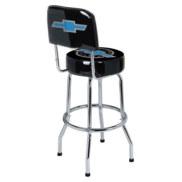Chevrolet Swivel Bar Stool with Backrest Canadian Tire