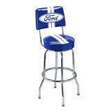 Tabouret de bar pivotant Ford avec dossier Front_Angled_Right