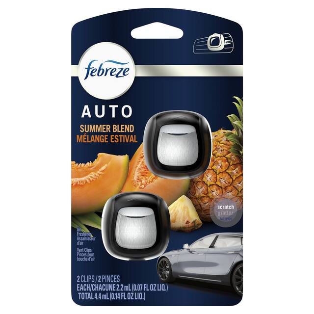 Febreze Auto Vent Clip Air Freshener, Summer Blend, 2-pk | Canadian Tire