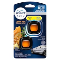 Assainisseur d'air à pince pour bouche d'air Febreze AUTO, mélange d'été, 2,2 mL, paq. 2 Front_Flat