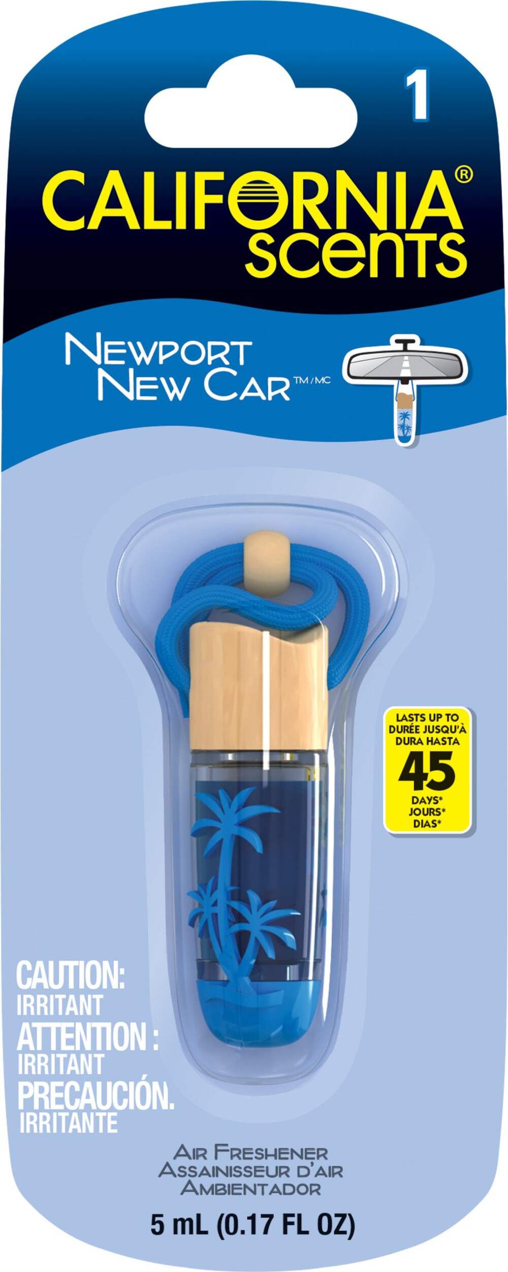California Scents Vial Air Freshener, Newport New Car, 1-pk Front_Flat