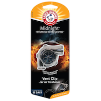 Arm & Hammer Turbo Vent Clip Car Air Freshener, Midnight Front_Flat