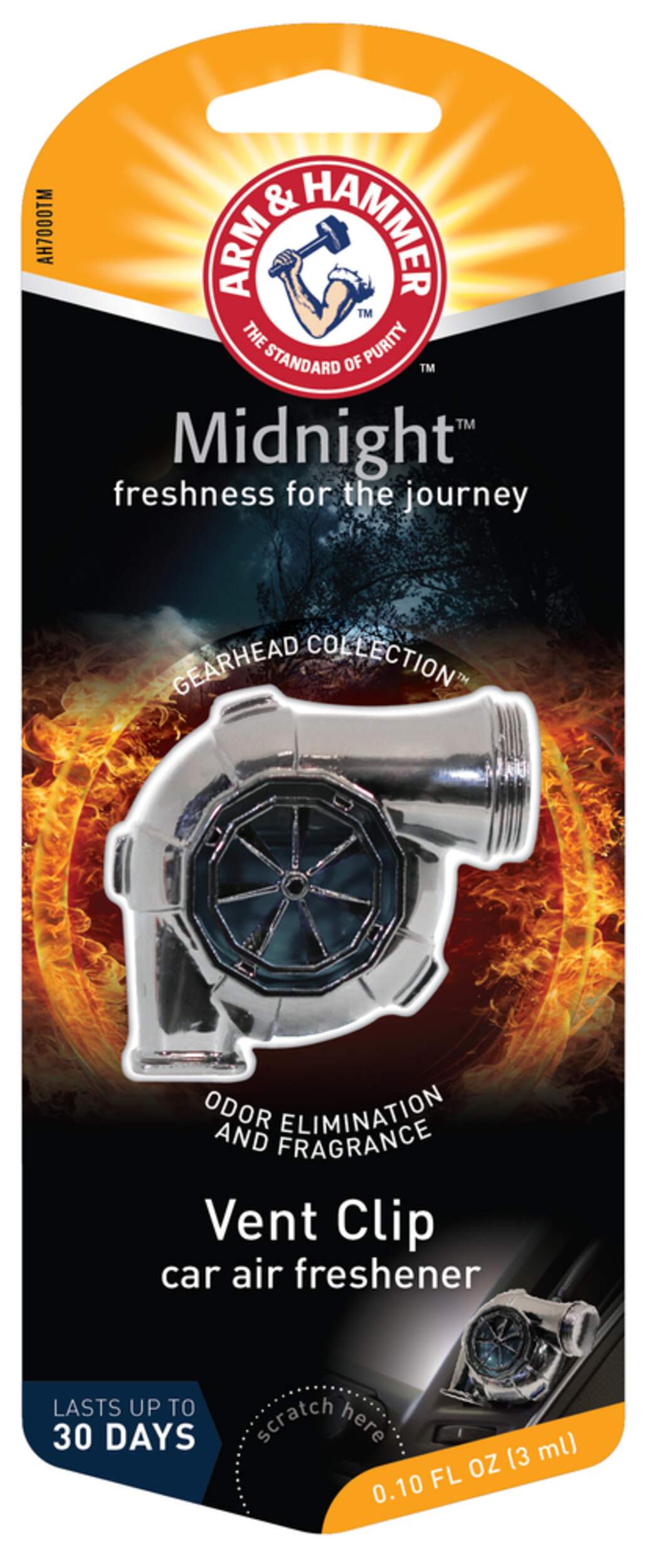 Arm & Hammer Turbo Vent Clip Car Air Freshener, Midnight Canadian Tire
