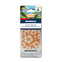Simoniz Paper Hanging Air Freshener, Hawaii Aloha Scent, 6-pk Front_Flat