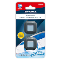 Simoniz Vent Clip Car Air Freshener, Linen & Sky Scent, 2-pk Front_Flat