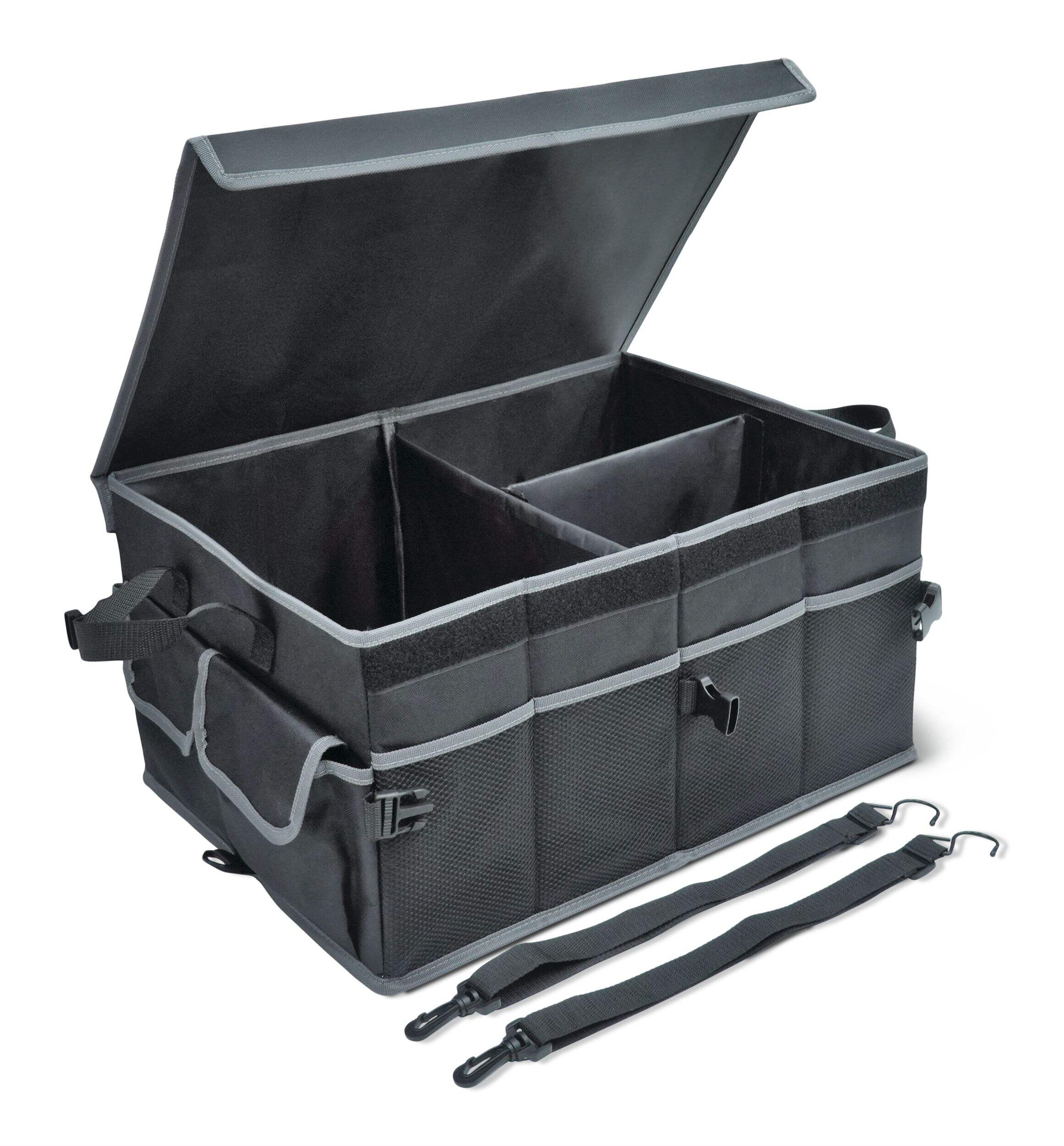 AutoTrends Standard Collapsible Trunk Storage Organizer Front_Three_Fourths_Angled_Right