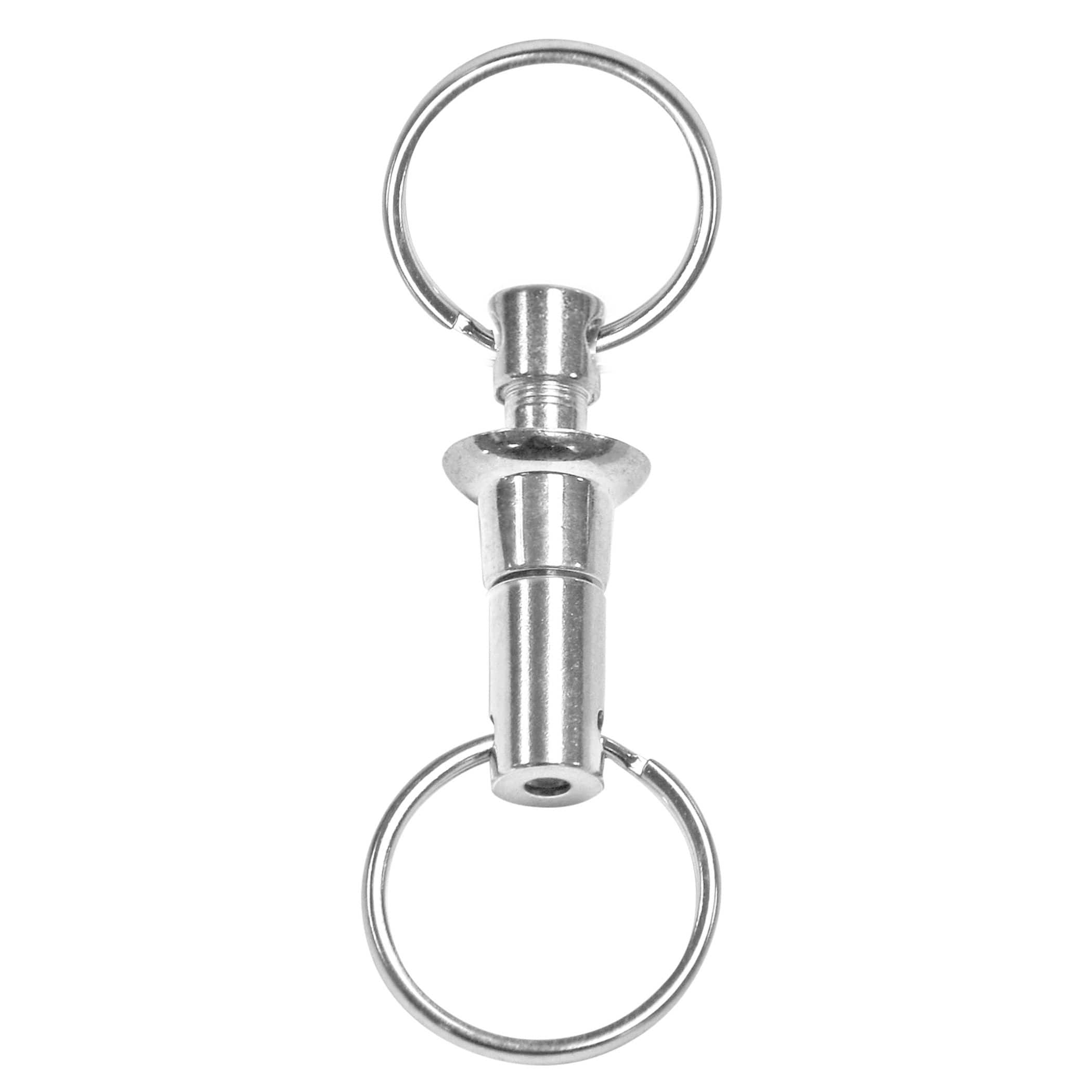 ATB 6 Metal Key Ring Detachable Pull Apart Keyring Keychain Quick Release Break Away
