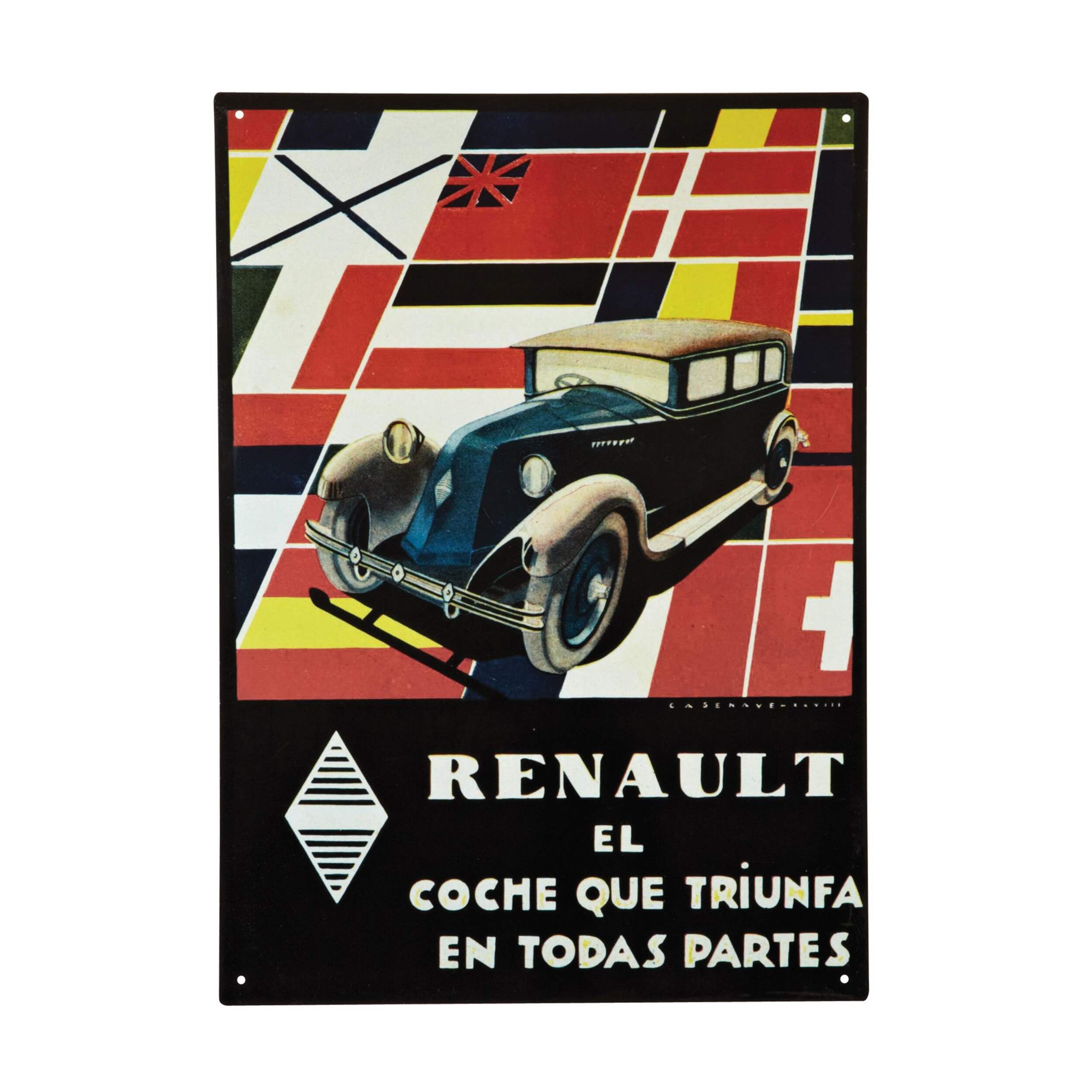 Vintage Assorted Art Tin Sign Front_Flat