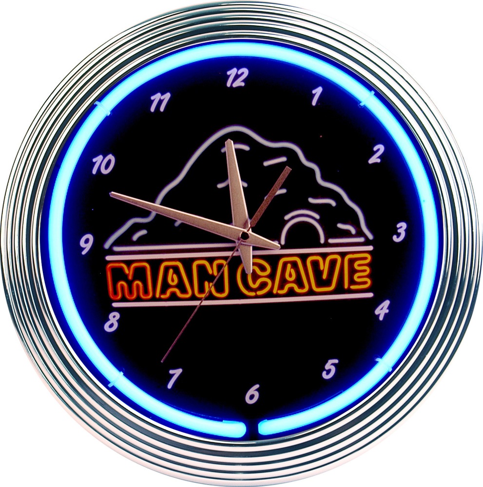 Horloge murale Mancave au néon Canadian Tire