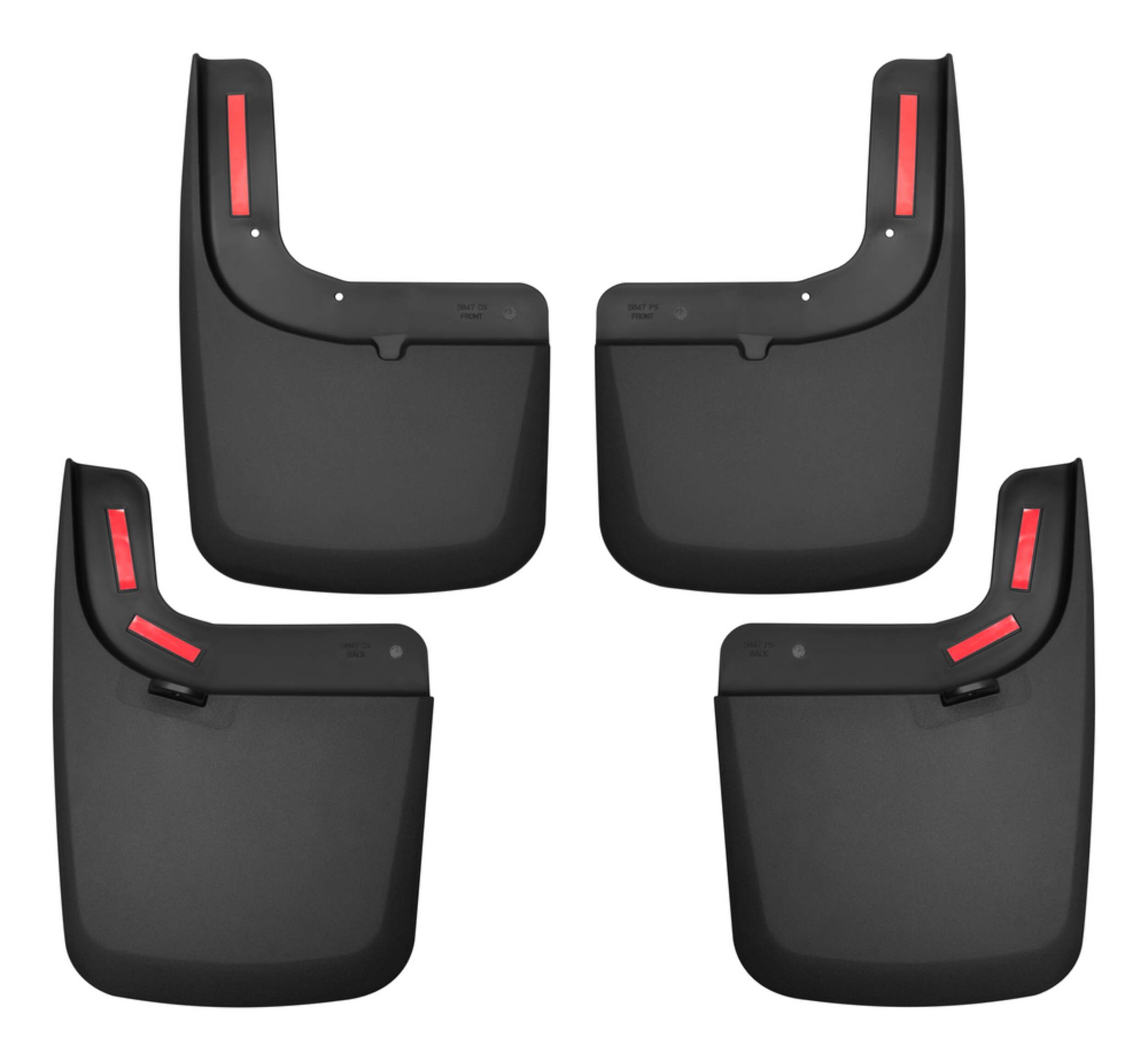 Husky Liners 58476 Custom Fit Front & Rear Mud Guards for 2017-2020 Ford F-250 Super Duty Truck with OEM Flares, 4-pk Composite_or_Mixed