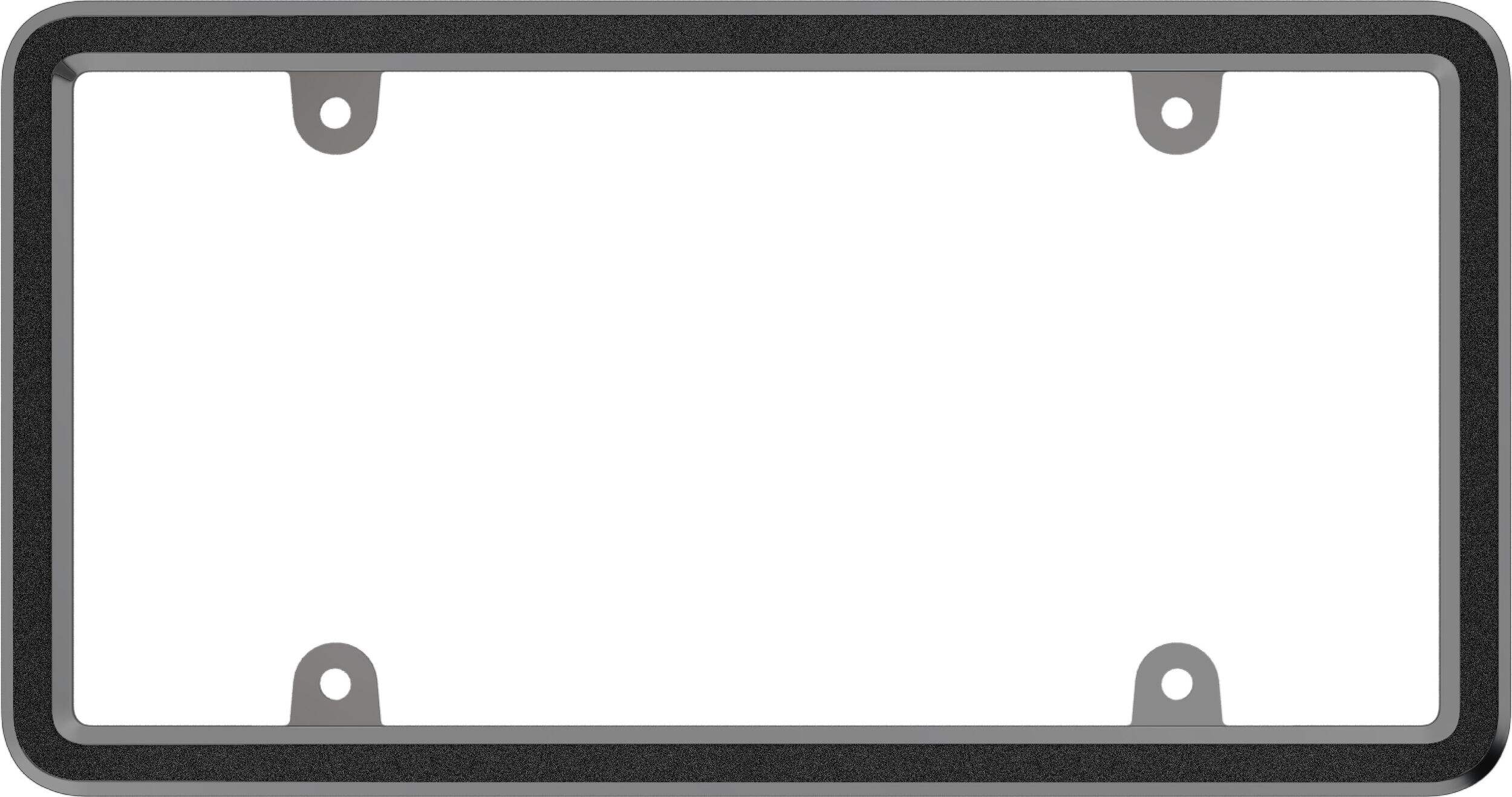 Cadre de plaque d'immatriculation fumée Cruiser Bevel, fumée foncée Front_Flat