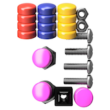 Cruiser Colour Fastener Caps Mounting Kit, 16-pc Composite_or_Mixed