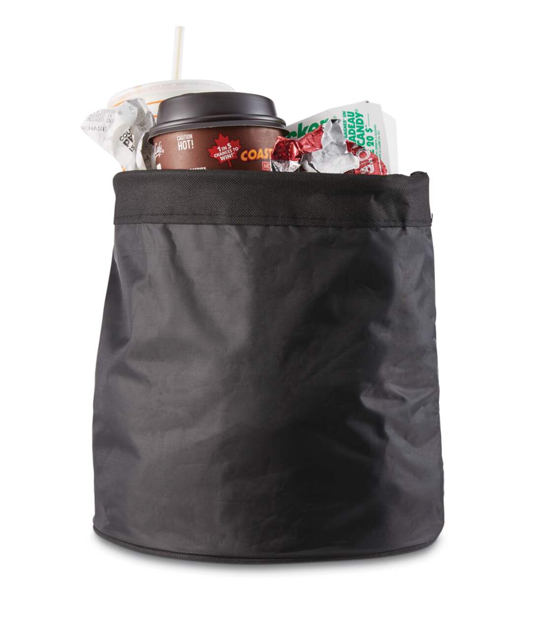 Poubelle pliable avec compartiment de rangement pour sacs poubelle