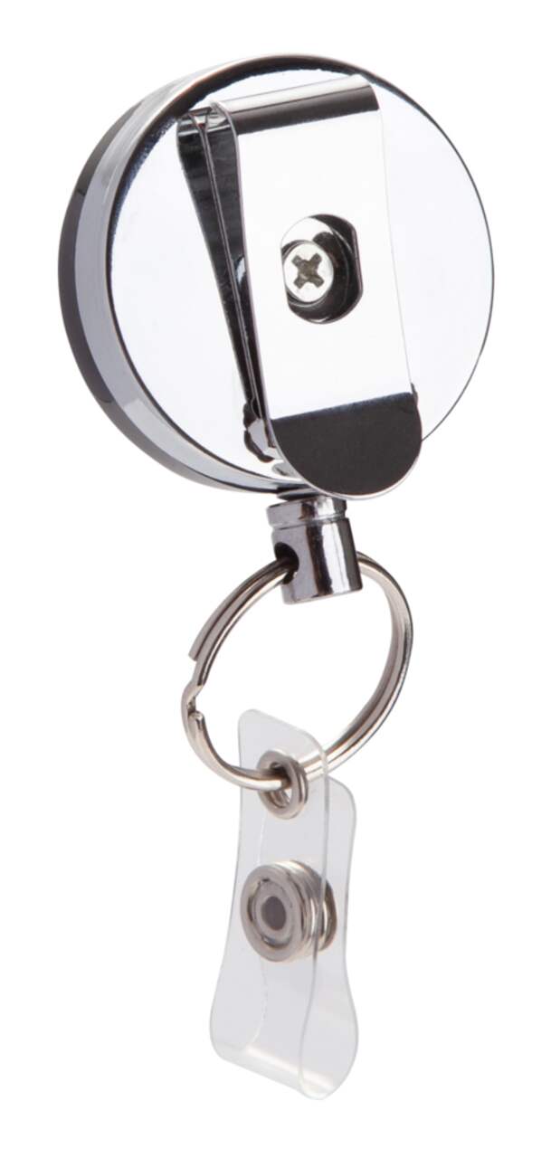 tooloflife Mini Retractable Key Chains Belt Badge Reel Holder Stainless  Steel Clip Black 