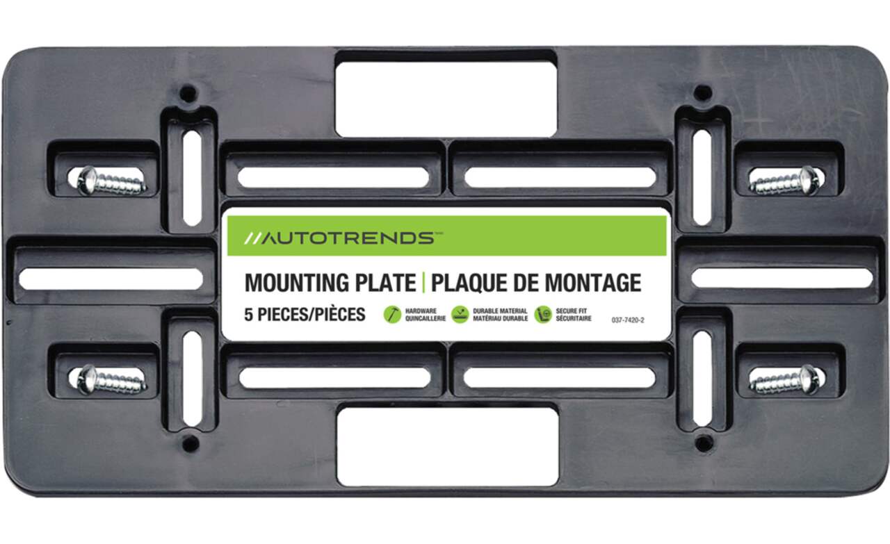 License Mounting Plate, Black