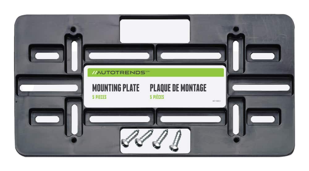 License Mounting Plate, Black