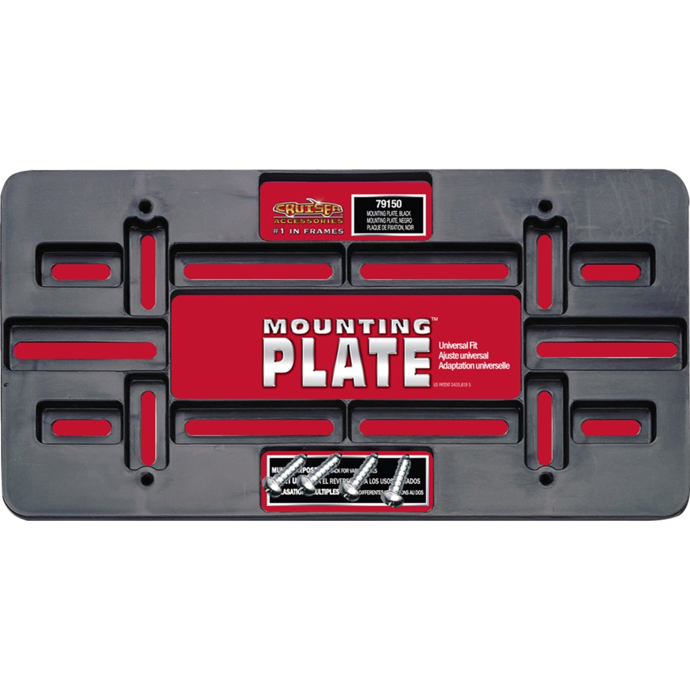 License Mounting Plate, Black Canadian Tire