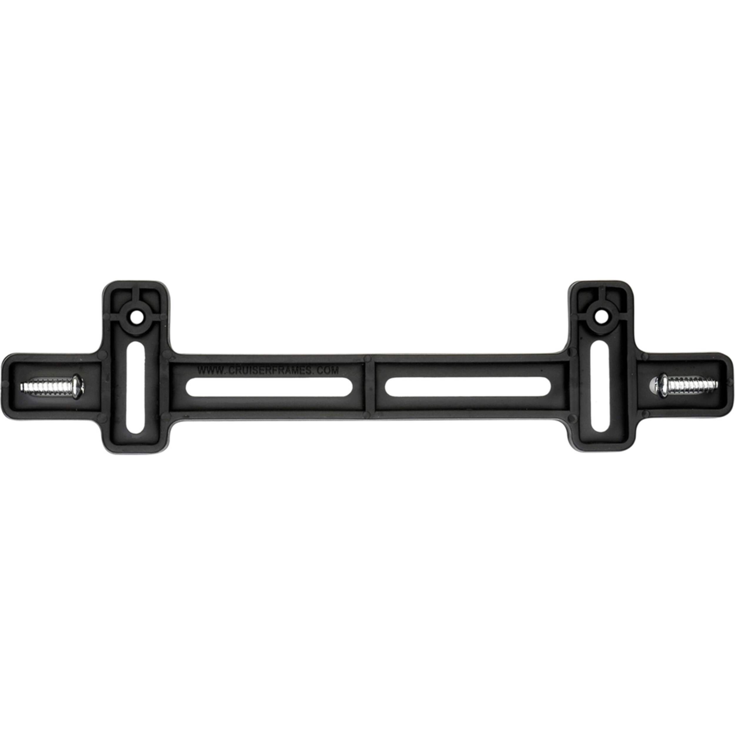 Support de cadre de plaque d'immatriculation, noir Front_Flat