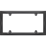 Cadre de plaque d’immatriculation, embouts de fixation, gris Front_Flat