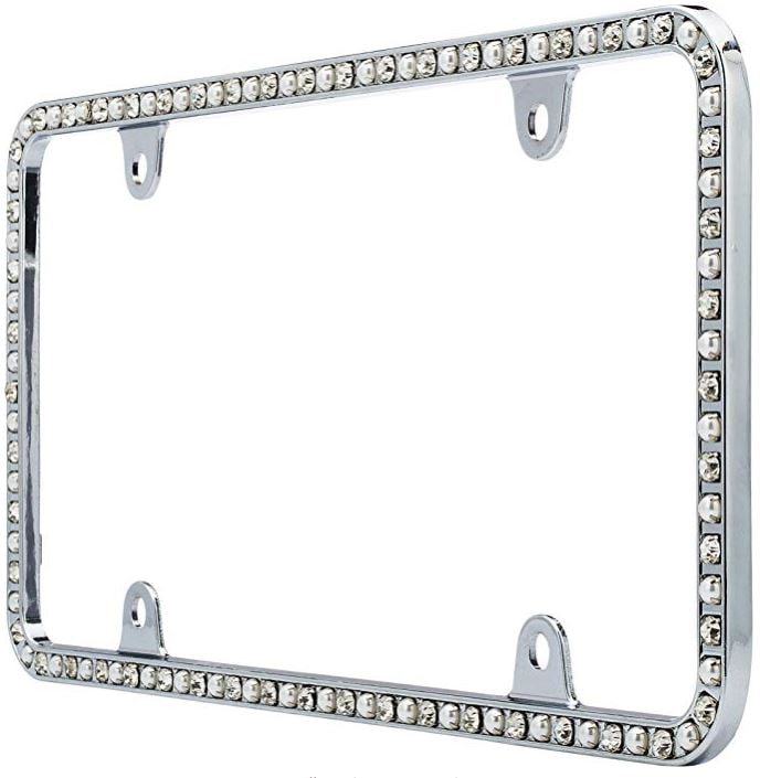Cadre de plaque d’immatriculation Cruiser Pearlesque, chrome/transparent Canadian Tire