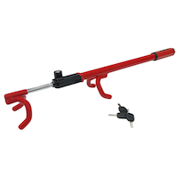 MotoMaster Twin Hooks Steering Wheel Lock for SUV and Truck Front_Angled_Left
