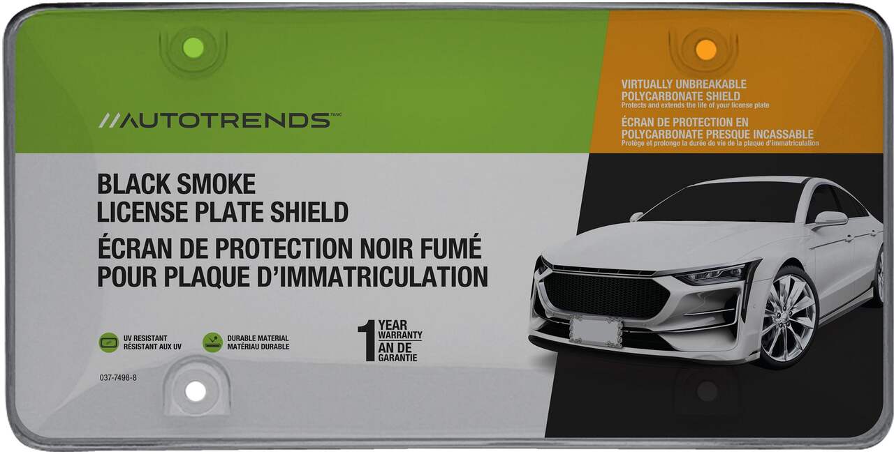 Mustang Mach-E Smoke Gray Tinted Bubble Shield License Plate Cover