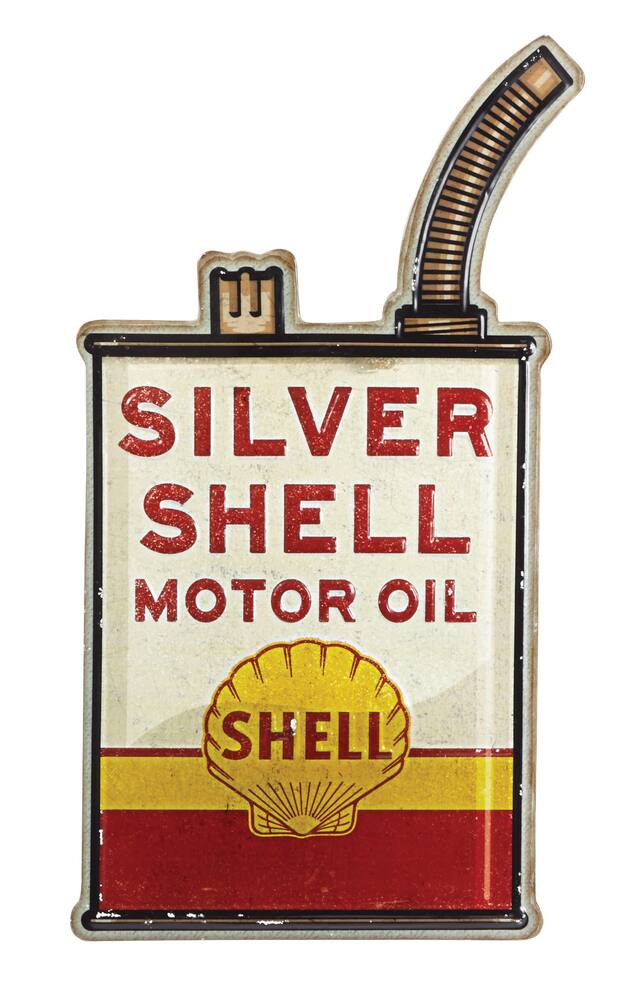 Plaque De Bidon Shell En Metal Canadian Tire