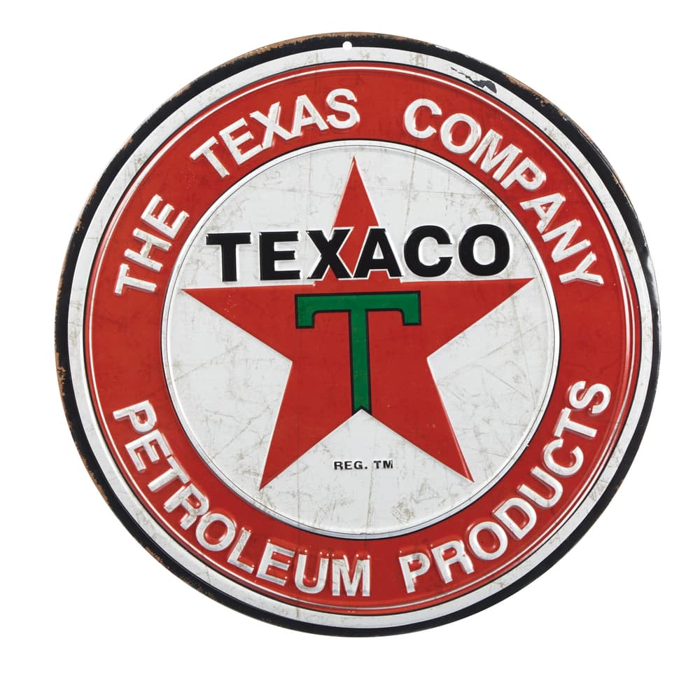 Round Texaco Tin Sign | Canadian Tire