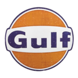 Plaque en métal Gulf ronde Front_Flat
