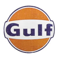 Round Gulf Tin Sign Front_Flat