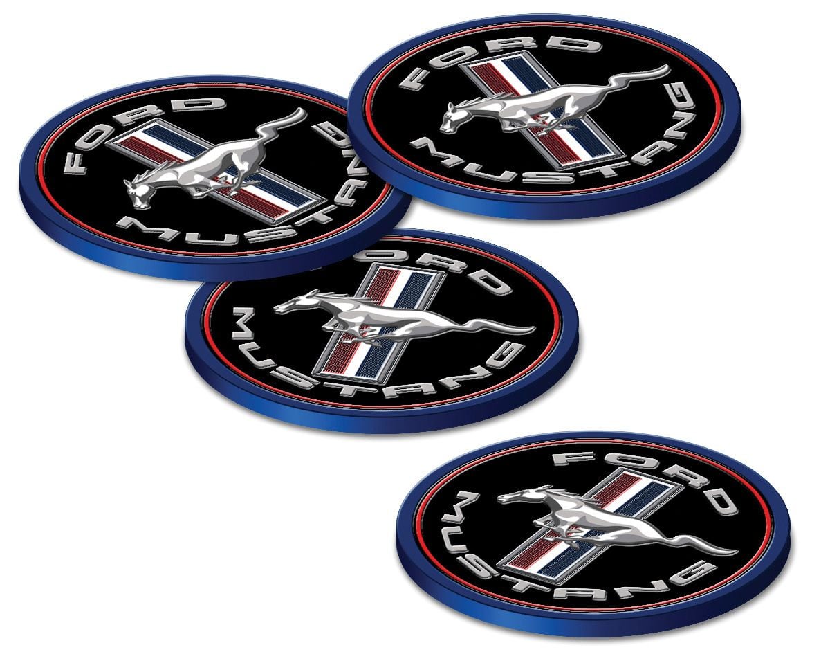 Mustang PVC Coaster Set 4 pk