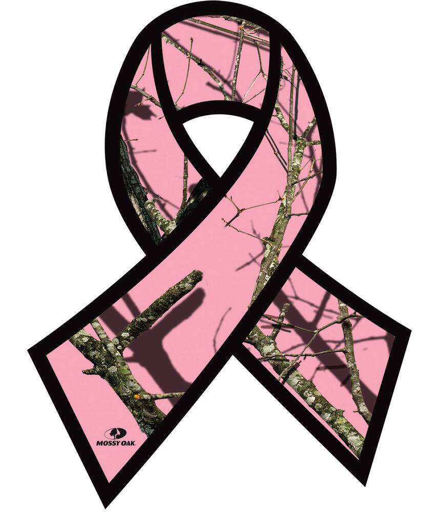 Pink Camo Breast Cancer Ribbon Decal