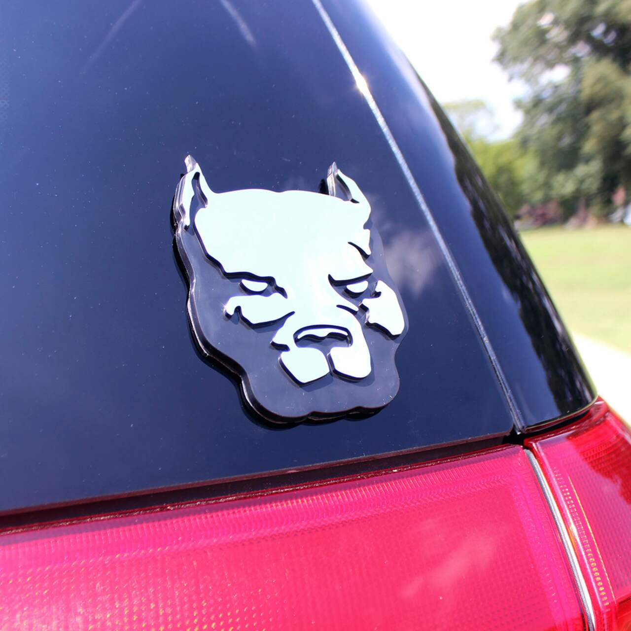 Pitbull hot sale car decal