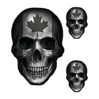 Canadian Flag Skull Decal Front_Flat