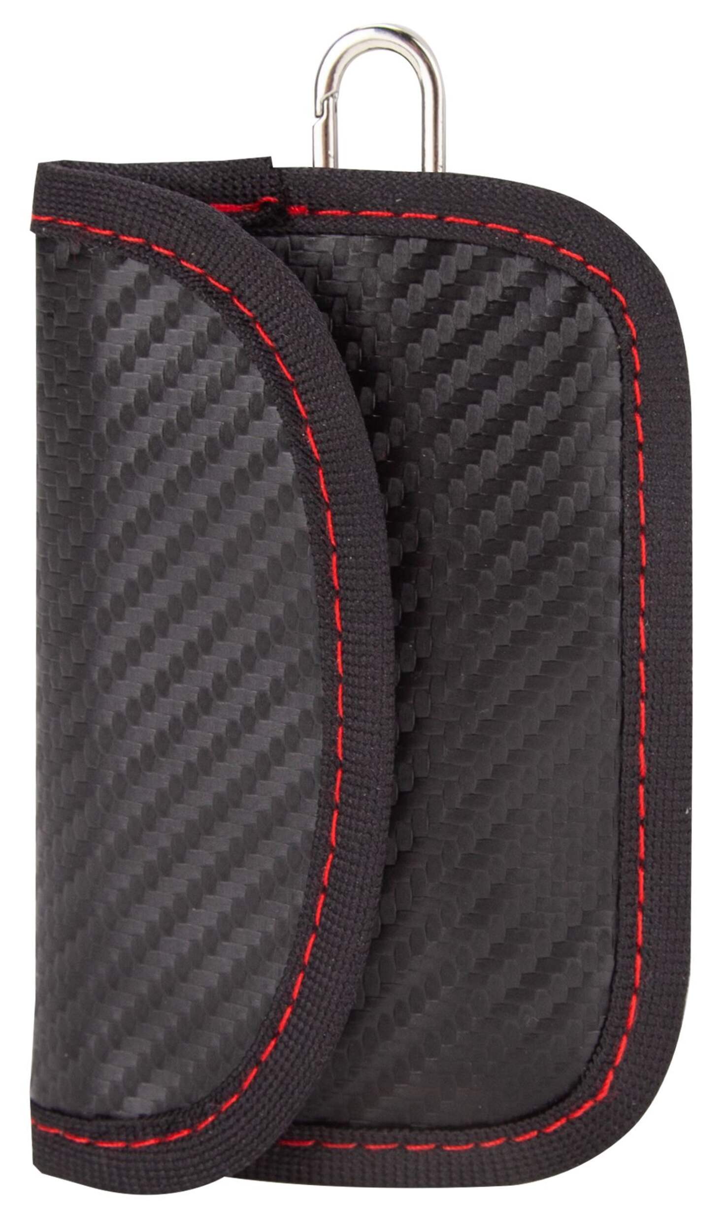 AutoTrends RFID Signal Blocking Faraday Keychain Pouch, Small Front_Flat