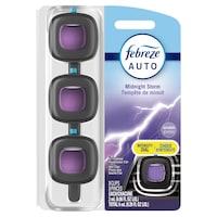 Febreze Car Vent Clip Air Freshener, Midnight Storm, 3-pk Front_Flat