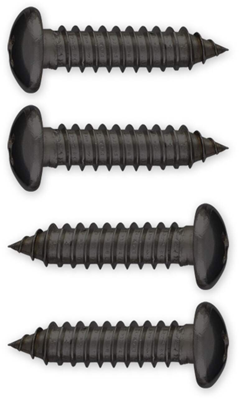 AutoTrends Self-Tapping License Plate Fasteners, Black