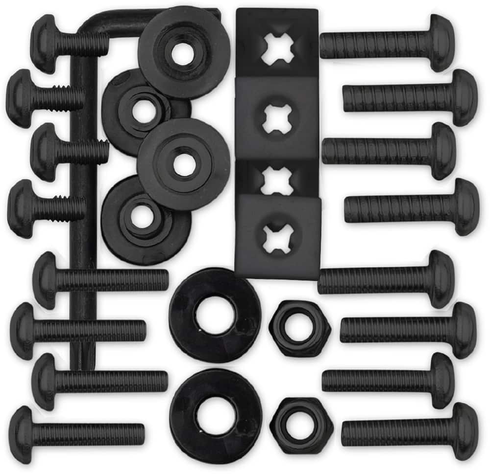 All Trade Direct 8 Pcs Long Number Plate Bolts Nuts Caps Screws Fitting 