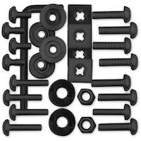 Fixations pour plaque d'immatriculation Cruiser, noir Overhead_Flat