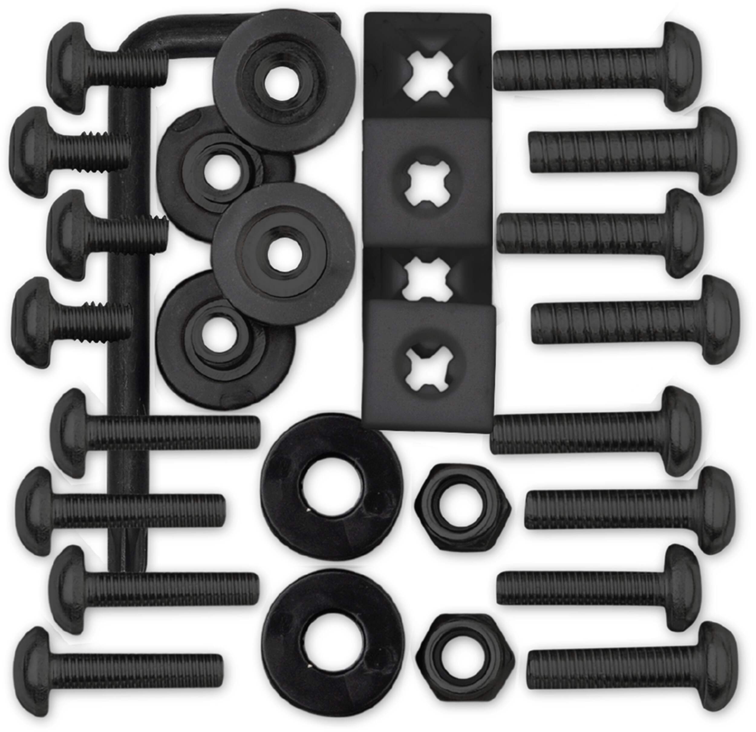 Fixations pour plaque d'immatriculation Cruiser, noir Overhead_Flat