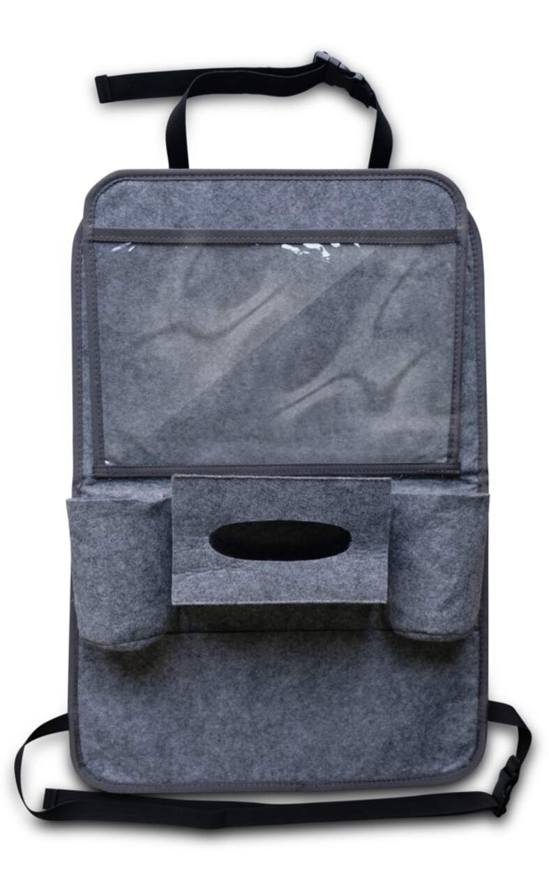 AutoTrends Heather Back Seat Car Organizer Grey
