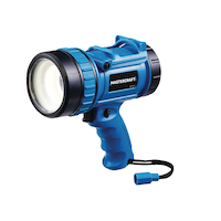 Mastercraft 450 Lumen LED Adjustable Focus Spotlight Front_Three_Fourths_Angled_Left